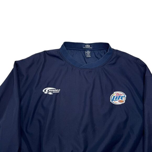 Vintage Vantage Men's Penske Racing Miller Lite Embroidered Windbreaker - Picture 3 of 12